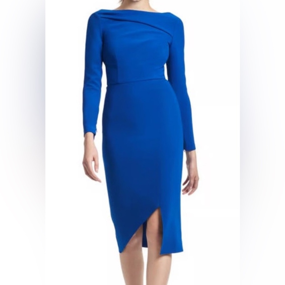 NWT [Sachin and Babi] Patrizia Bateau Neck Midi Dress in Cobalt Blue Women’s 8